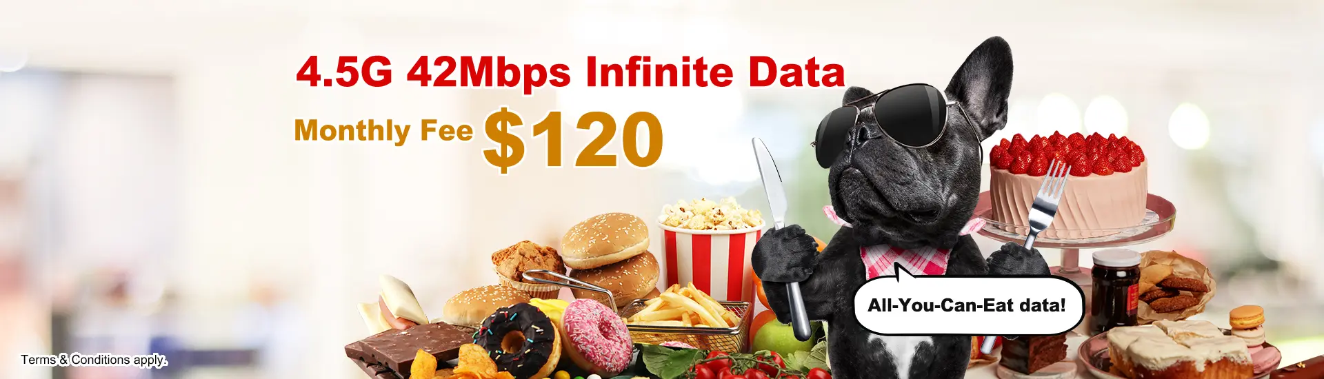 4.5G 42Mbps Infinite Data